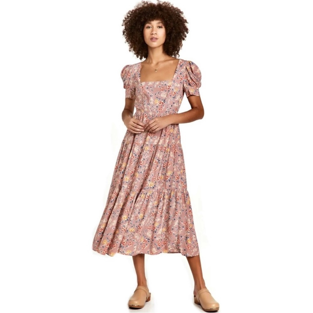 NEW YUMI KIM PINK FLORAL PRINT MIDI DRESS - Picture 9 of 9